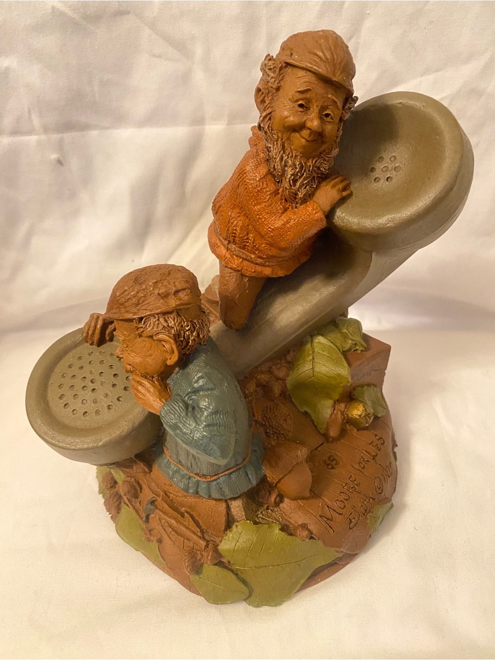 Clarks Multicolor Gnome Sculpture with Vintage Phone Motif
